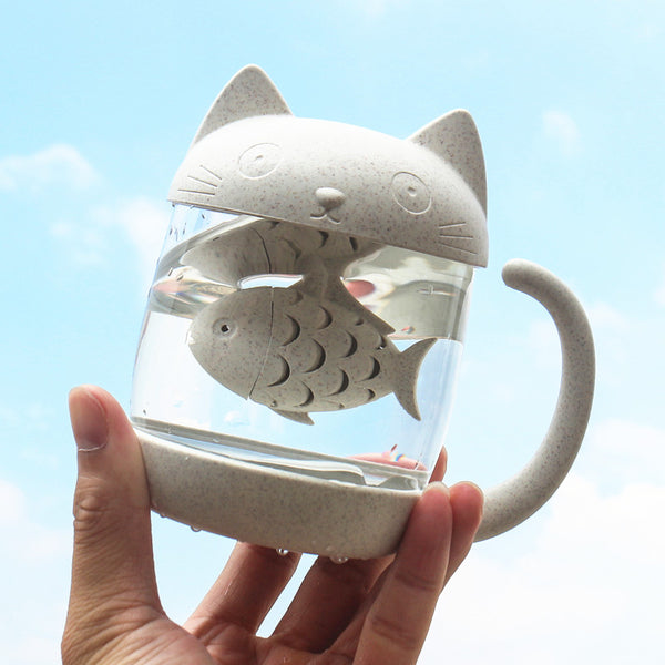 Lovely Cat Glass Water Cups PN1228