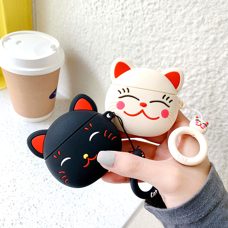 Cute Fortune Cat Airpods Case For Iphone PN1812