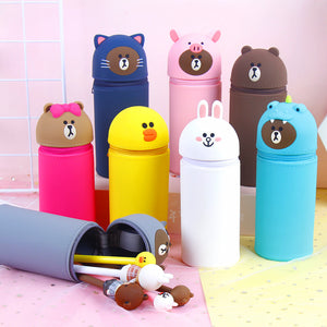 Kawaii Brown Extendable Pencil Bag PN1969