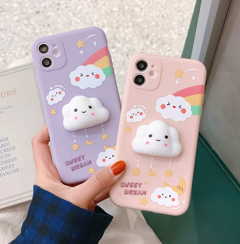 Cute Cloud Phone Case for iphone 7/7plus/8/8P/X/XS/XR/XS Max/11/11pro/11pro max/12/12mini/12pro/12pro max/13/13pro/13pro max PN4655