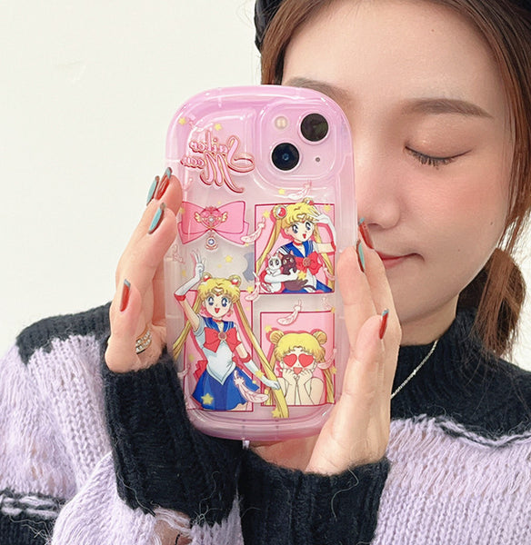 Kawaii Sailormoon Phone Case for iphone X/XS/XR/XS Max/11/11pro/11pro max/12/12mini/12pro/12pro max/13/13pro/13pro max/14/14plus/14pro/14pro max PN5420