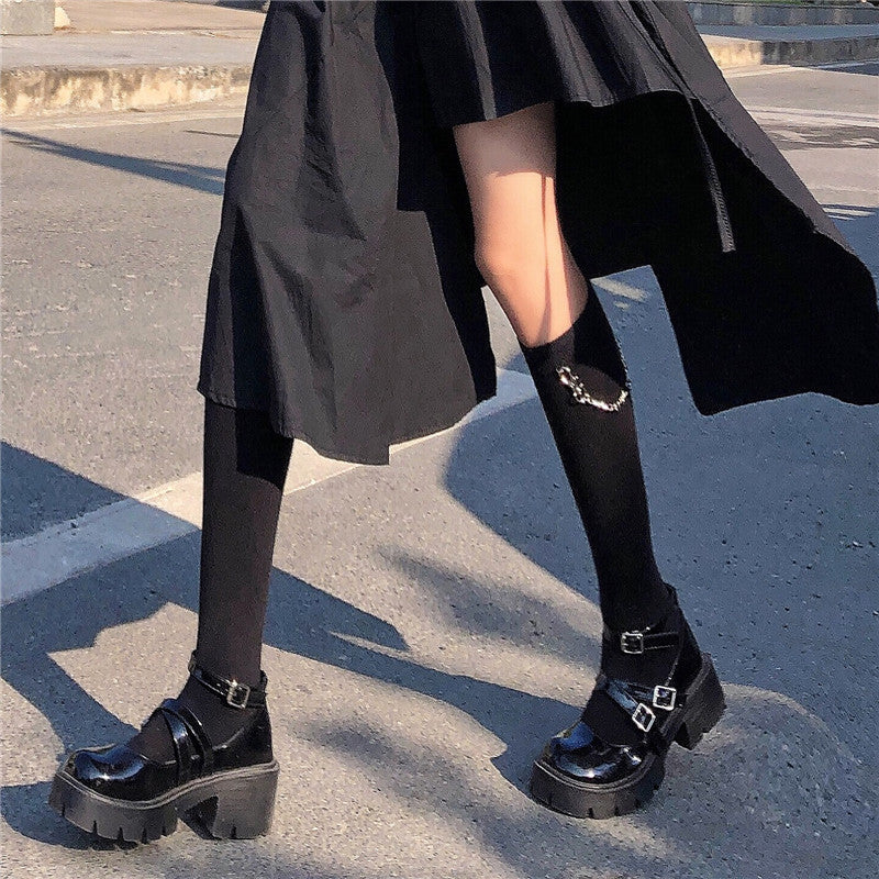 Black Cool Pattern Socks PN3393 – Pennycrafts