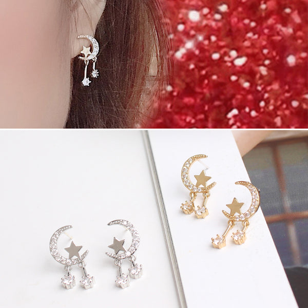 Fashion Moon And Star Earrings/Clips PN3502