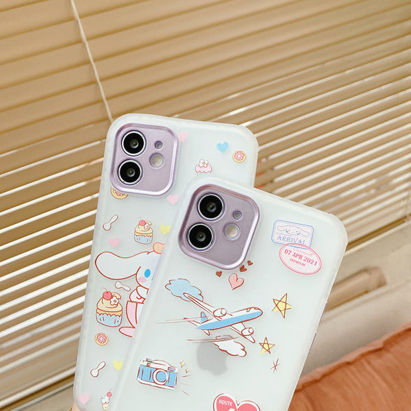 Cartoon Dog Phone Case for iphone 7/7plus/8/8P/X/XS/XR/XS Max/11/11pro/11pro max/12/12mini/12pro/12pro max PN3530