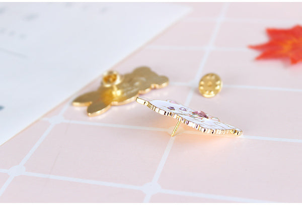 Cute Rabbit and Cat Brooches Pin PN11318