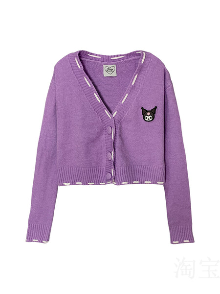 Purple Anime Sweater Coat PN5537