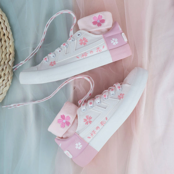 Fashion Sakura Canvas Shoes And Socks PN2759