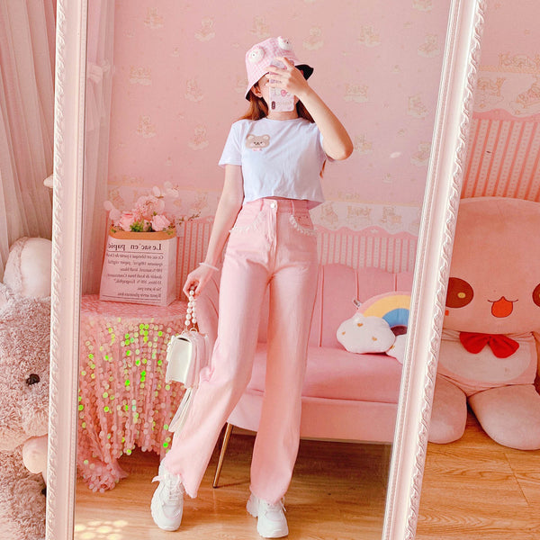 Pink Peach Jeans Pants PN4886