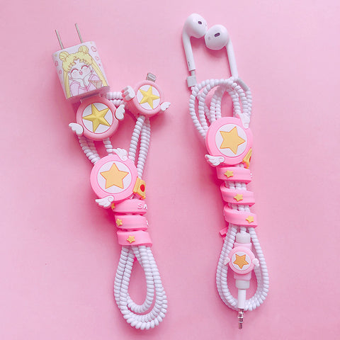 Sailormoon Earphone Wire Collector and Charging Cable Cover Set PN1201