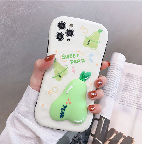 Sweet Peach and Pear Phone Case for iphone 7/7plus/8/8P/SE/X/XS/XR/XS Max/11/11pro/11pro max PN3236