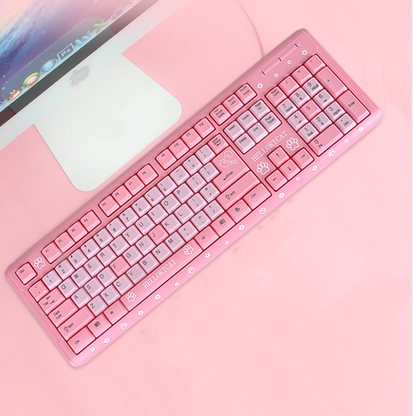 Cute CatPaw Wired And Wireless Keyboard PN3071