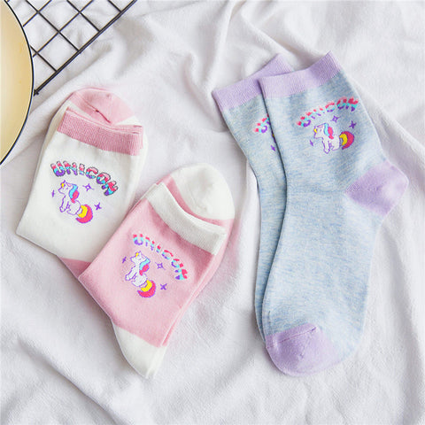 Cartoon Unicorn Socks PN2605