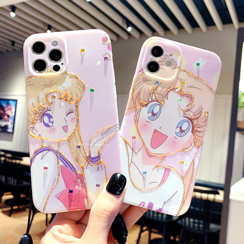 Kawaii Sailormoon Phone Case for iphone 7/7plus/8/8P/X/XS/XR/XS Max/11/11pro/11pro max/12/12pro/12pro max/13/13mini/13pro/13pro max PN4681