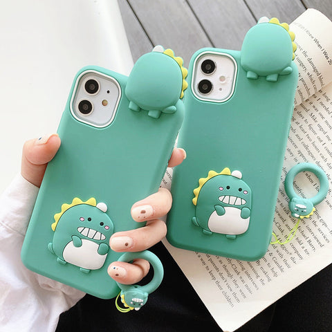 Kawaii Dinosaur Phone Case for iphone 7/7plus/8/8plus/X/XS/XS Max/11/11pro/11pro Max/12/12mini/12pro/12pro max PN3145