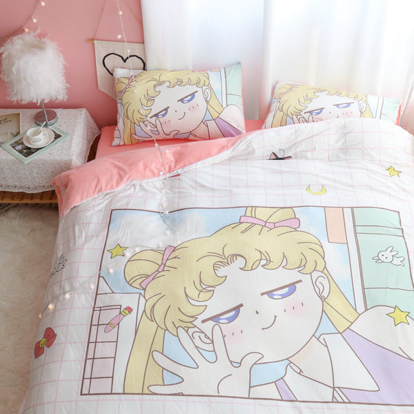 Cartoon Sailormoon Bedding Set PN3338