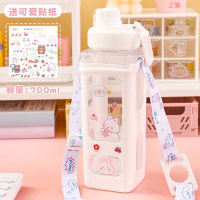 6954 Cute water bottle for kids - 360 ml Cute Bunny Water Bottle