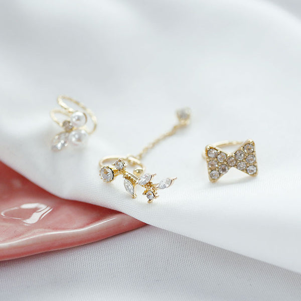 Fashion Butterfly and Pearl Clips Set PN1265