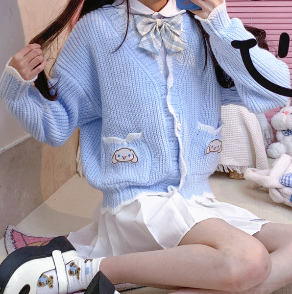 Blue Anime Sweater Coat PN5484