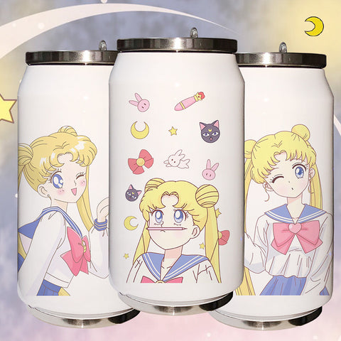 Cute Sailormoon Flip-top Can Vacuum Water Bottle PN1755