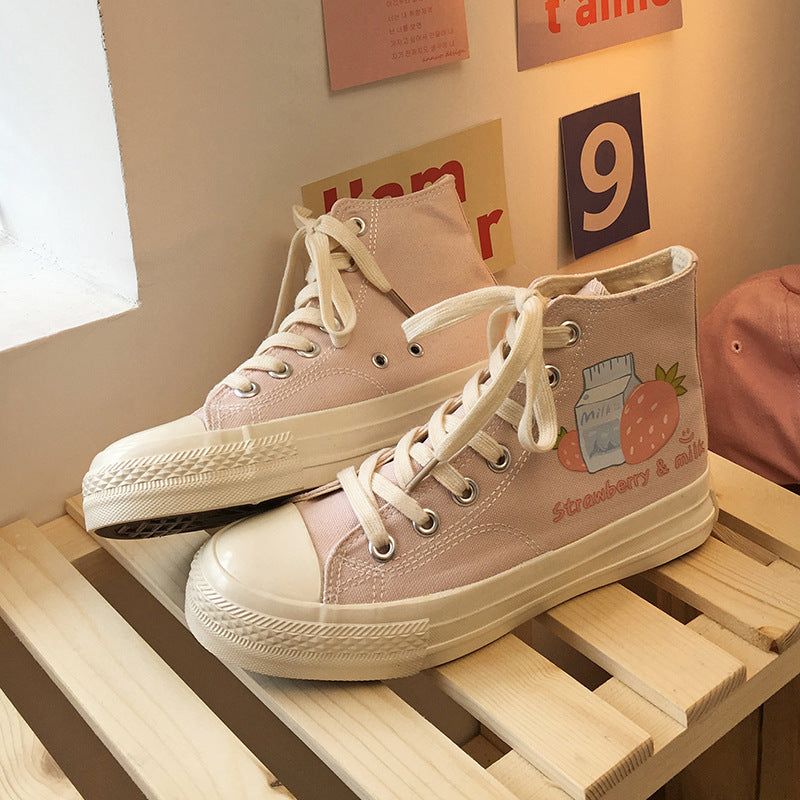 Fashion Strawberry Milk Canvas Shoes PN2888 – Pennycrafts