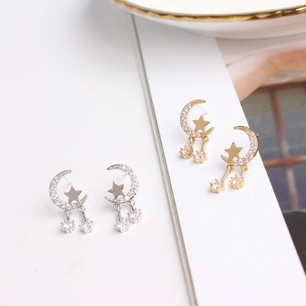 Fashion Moon And Star Earrings/Clips PN3502