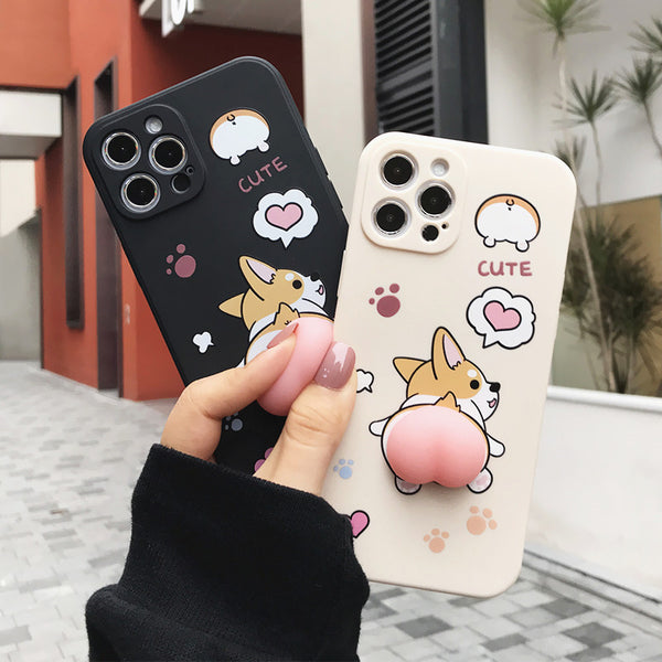 Lovely Corgi Phone Case for iphone 7/7plus/8/8P/X/XS/XR/XS Max/11/11pro/11pro max/12/12mini/12pro/12pro max PN3809