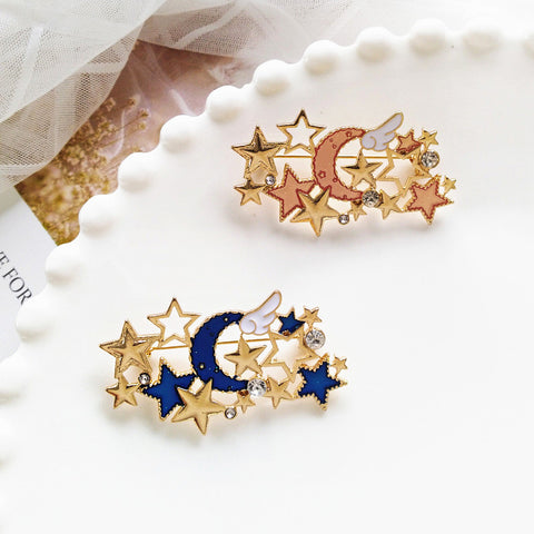 Kawaii Stars and Moon Brooches Pin PN1219