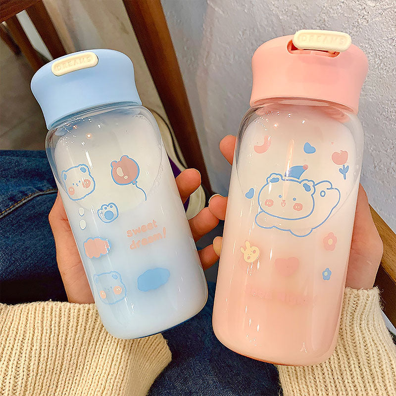 Kawaii Bear Glass Water Bottle PN4301 – Pennycrafts