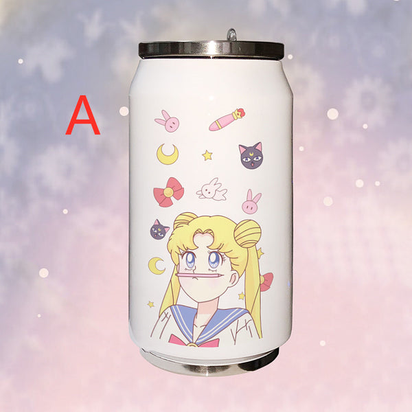 Cute Sailormoon Flip-top Can Vacuum Water Bottle PN1755