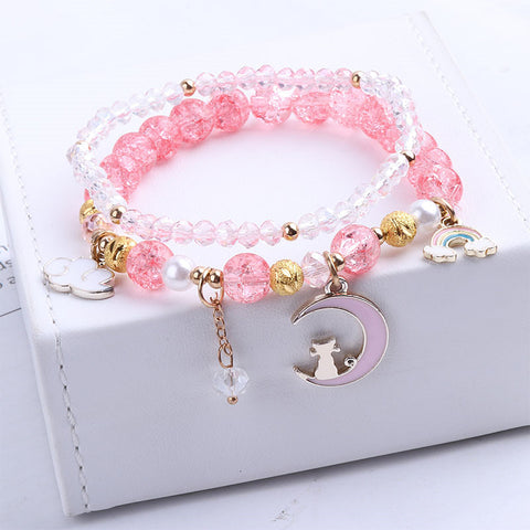 Kawaii Cat Moon Bracelet PN4594