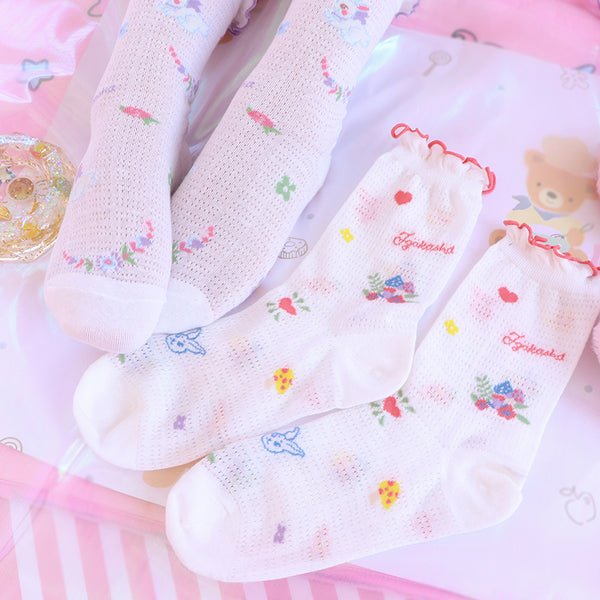 Flowers Rabbit Socks PN3164