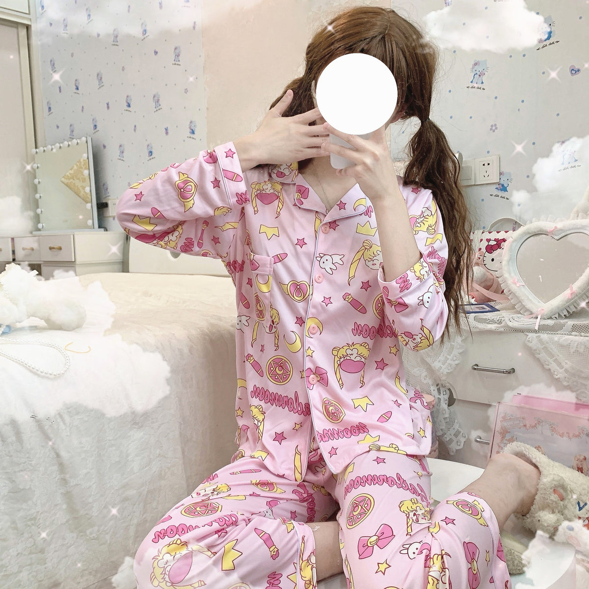 Pink Sailormoon Pajamas Suits PN4918 – Pennycrafts