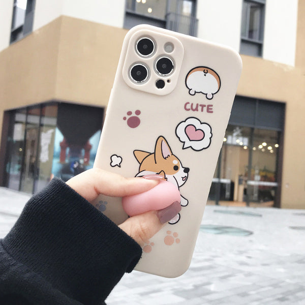 Lovely Corgi Phone Case for iphone 7/7plus/8/8P/X/XS/XR/XS Max/11/11pro/11pro max/12/12mini/12pro/12pro max PN3809