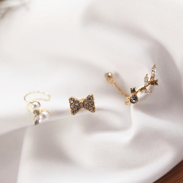 Fashion Butterfly and Pearl Clips Set PN1265