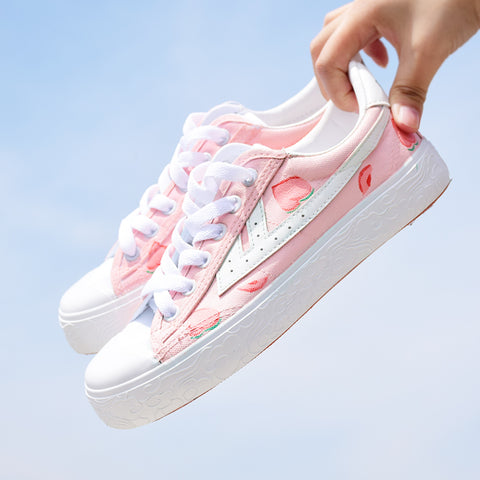 Cute Peach Canvas Shoes PN2768