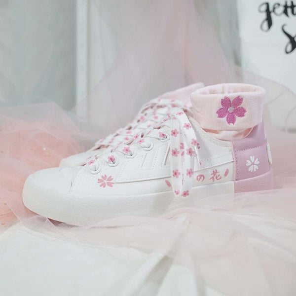 Fashion Sakura Canvas Shoes And Socks PN2759