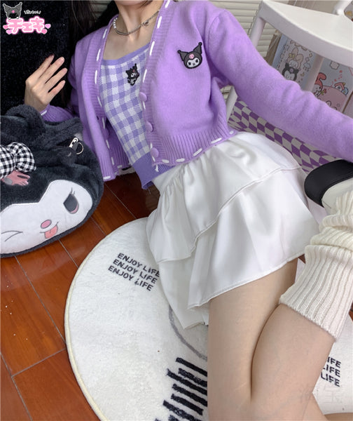 Purple Anime Sweater Coat PN5537