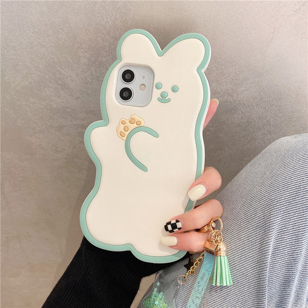 Cute Bear Phone Case for iphone 7/7plus/8/8P/X/XS/XR/XS Max/11/11pro/11pro max/12/12mini/12pro/12pro max PN4086