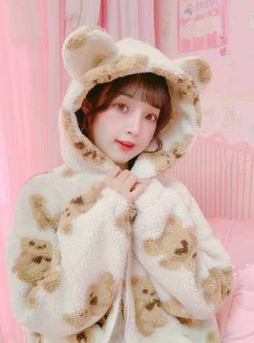 Lovely Bear Plush Coat PN3410