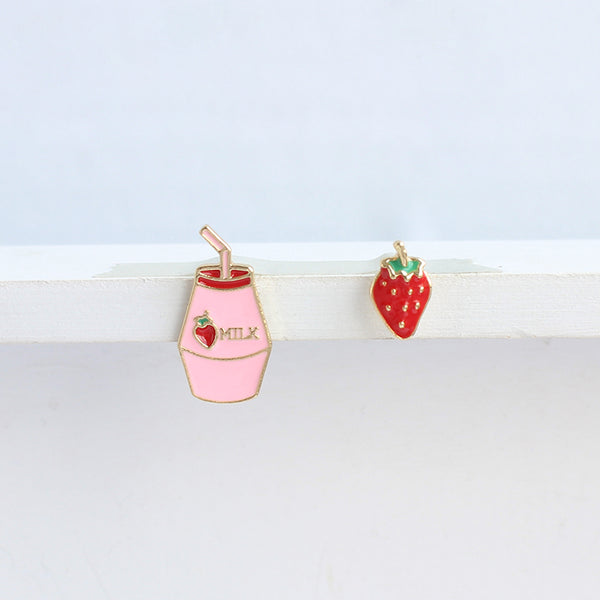 Strawberry Milk Earrings/Clips PN2479