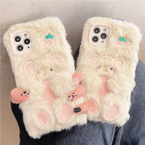 Soft Bear Phone Case for iphone 7/7plus/8/8P/X/XS/XR/XS Max/11/11pro/11pro max/12/12mini/12pro/12pro max/13/13pro/13pro max PN4420