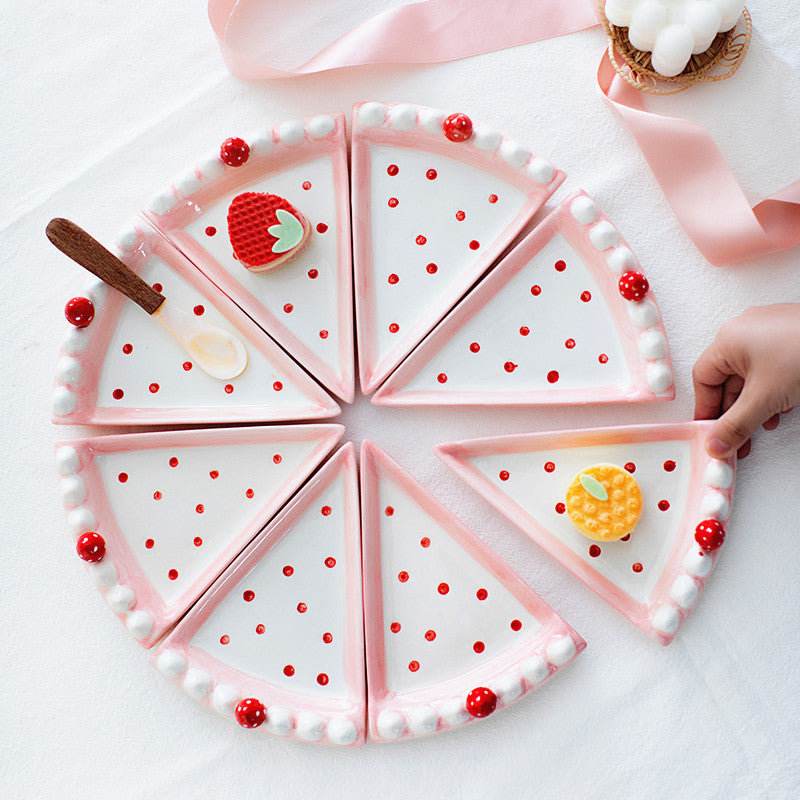 Sweet Strawberry Cake Foods Plate PN3939