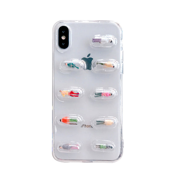 Capsule Phone Case for iphone 6/6s/6plus/7/7plus/8/8P/X/XS/XR/XS Max/11/11pro/11pro max PN2387