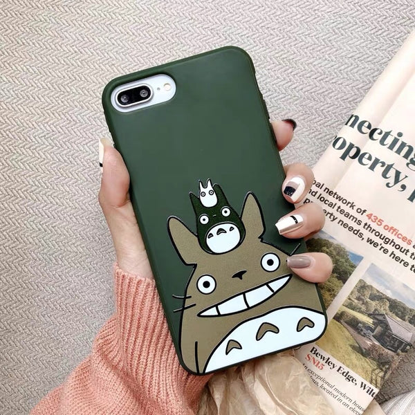 Kawaii Totoro Phone Case for iphone 6/6s/6plus/7/7plus/8/8P/X/XS/XR/XS Max/11/11pro/11pro max/12/12pro/12mini/12pro max PN2665