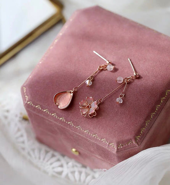 Sakura Asymmetric Earrings/Clips PN3719