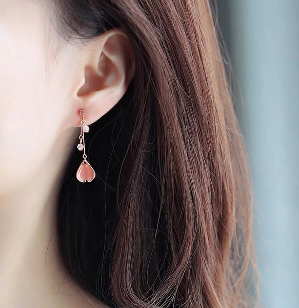 Sakura Asymmetric Earrings/Clips PN3719